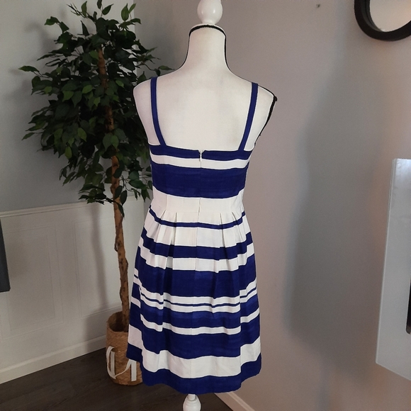 LOFT fully lined striped fit n flare 2 - Picture 3 of 10
